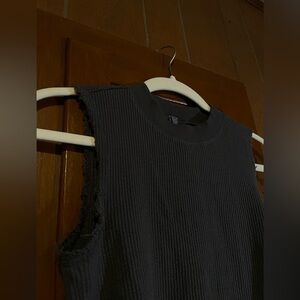 Dark Gray Skims Sleeveless Ribbed Top